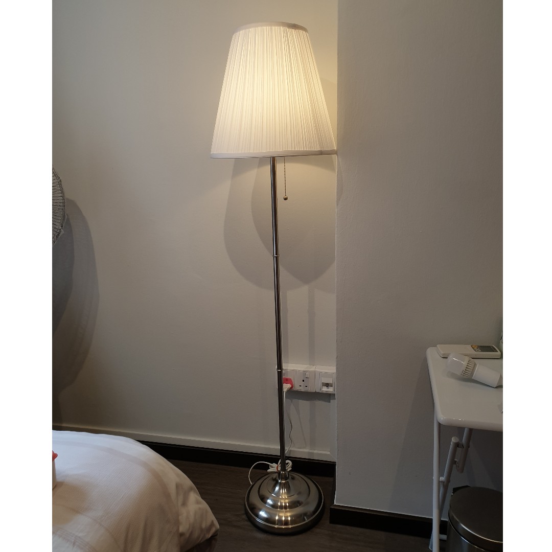 Preloved Ikea Arstid Floor Lamp silver Furniture Home Living