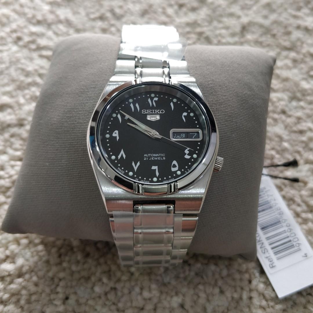 Seiko 5 Automatic Arabic Watch Snk063j5 Men S Fashion Watches On Carousell