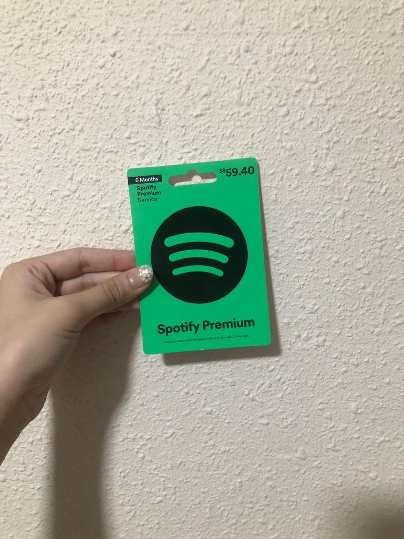 Spotify Premium 6 Months Gift Card Tv Home Appliances Tv Entertainment Tv Parts Accessories On Carousell