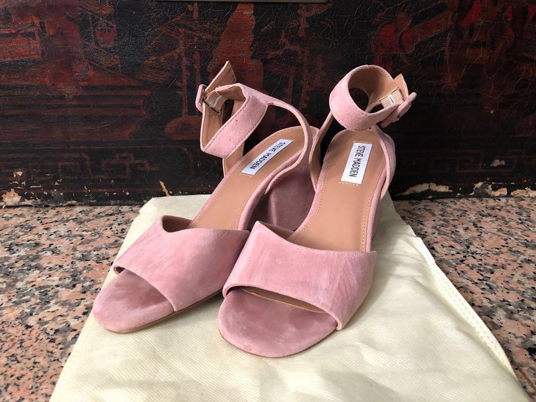 Steve madden pink suede heels discount