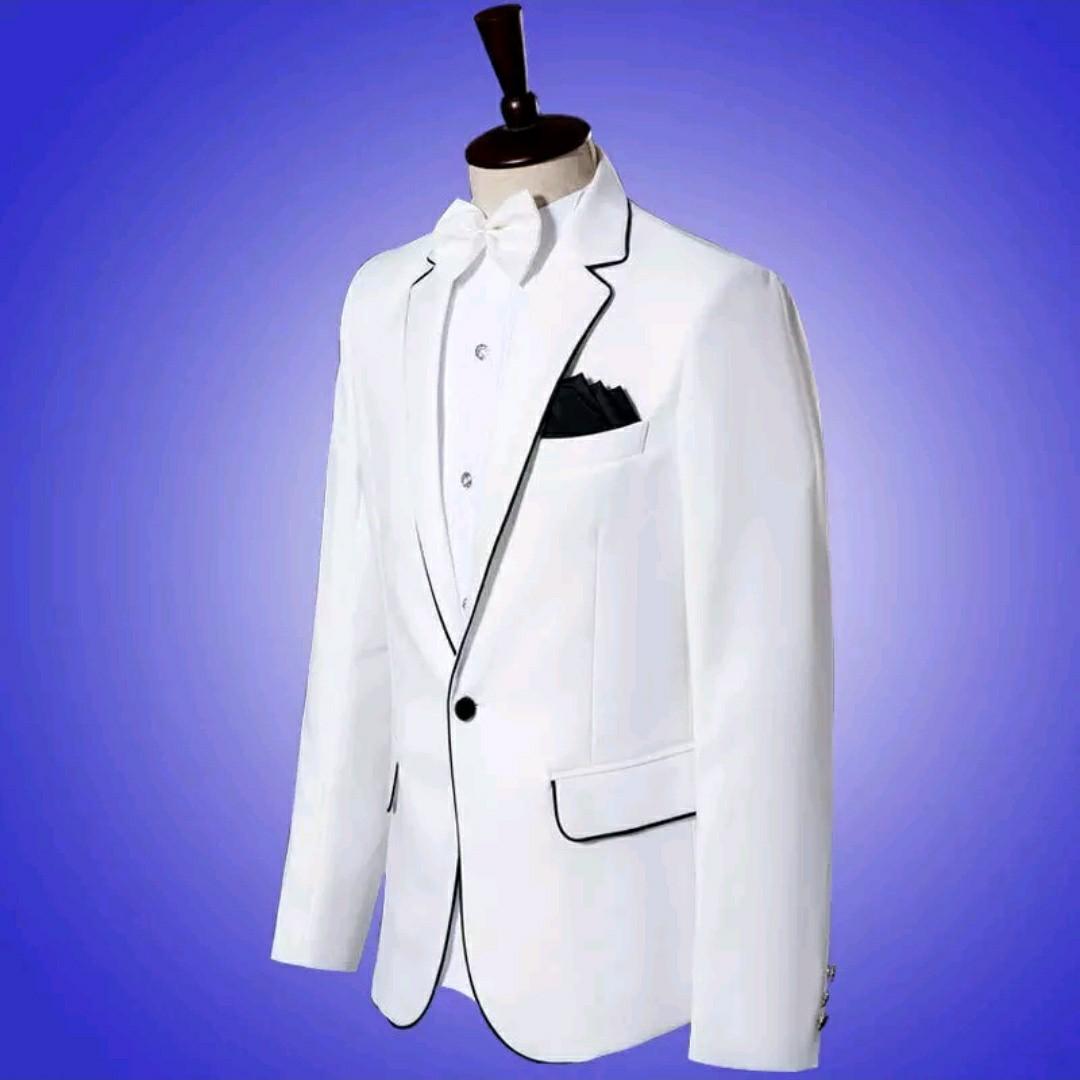 Suit white wedding suit men 2pc Men s Fashion Coats Jackets and