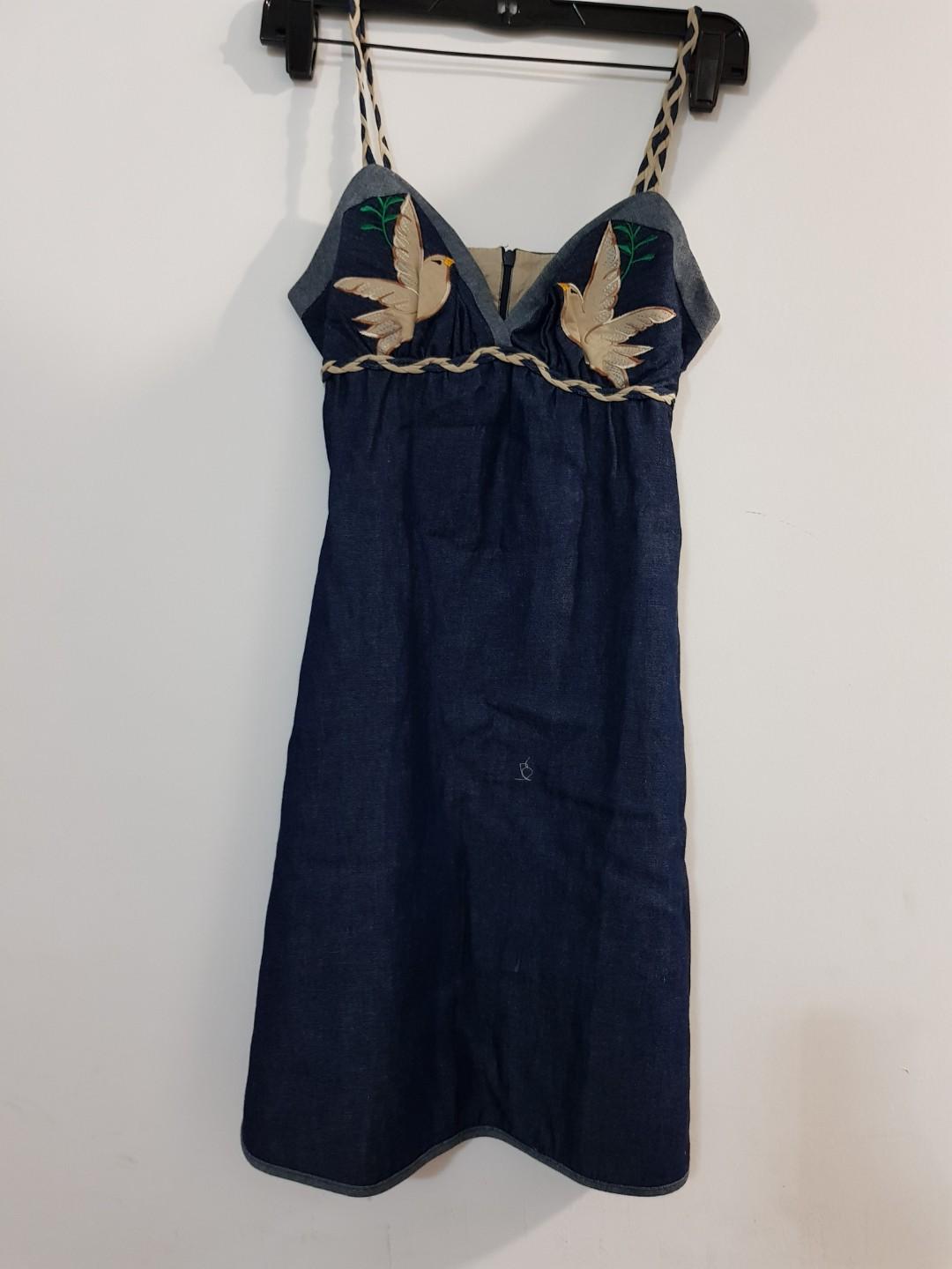 Vava Voom By Joy Han Denim Midi Tank Dress Women S Fashion
