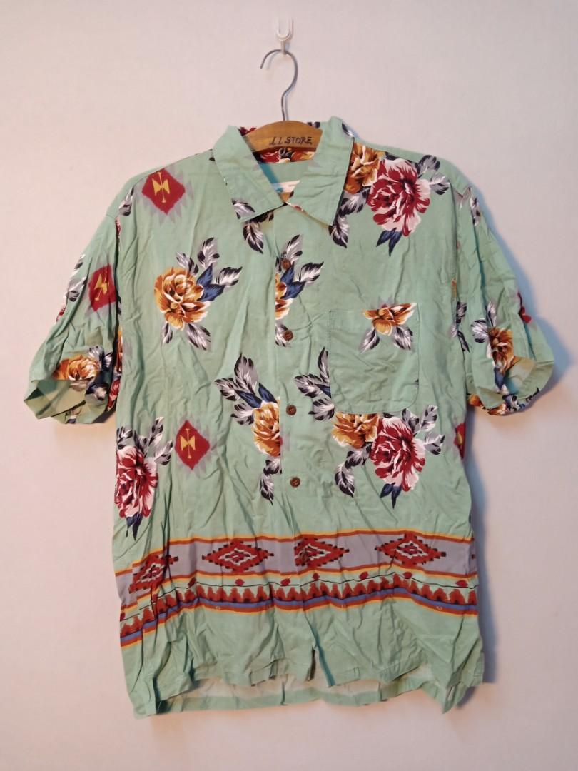 Vintage John Bull Navajo Floral Hawaiian Shirt Men S Fashion