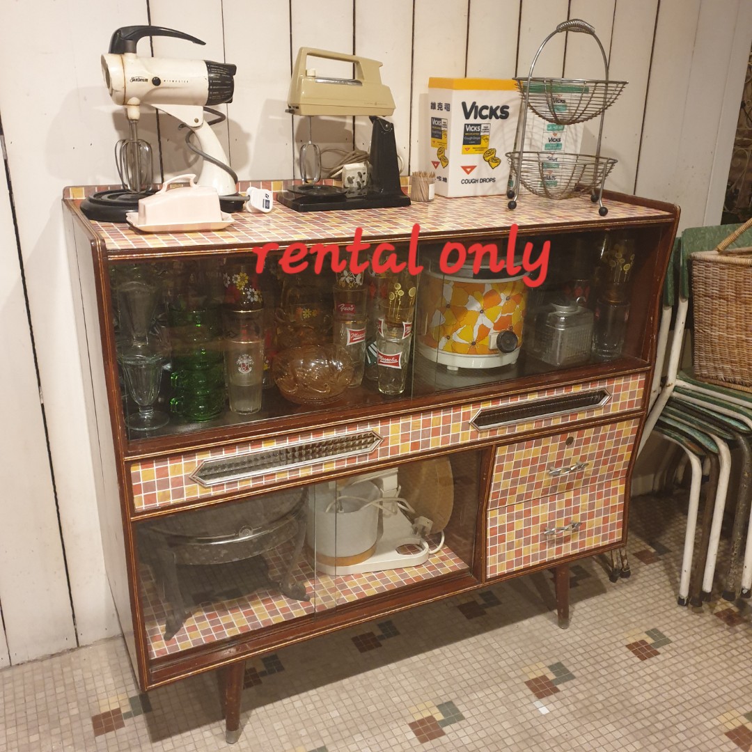 1960s, 70s vintage kitchen props rental, Furniture & Home Living