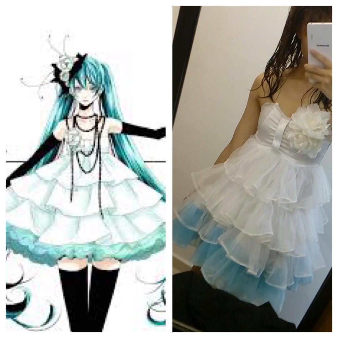 Anime hatsune miku prom dress cosplay