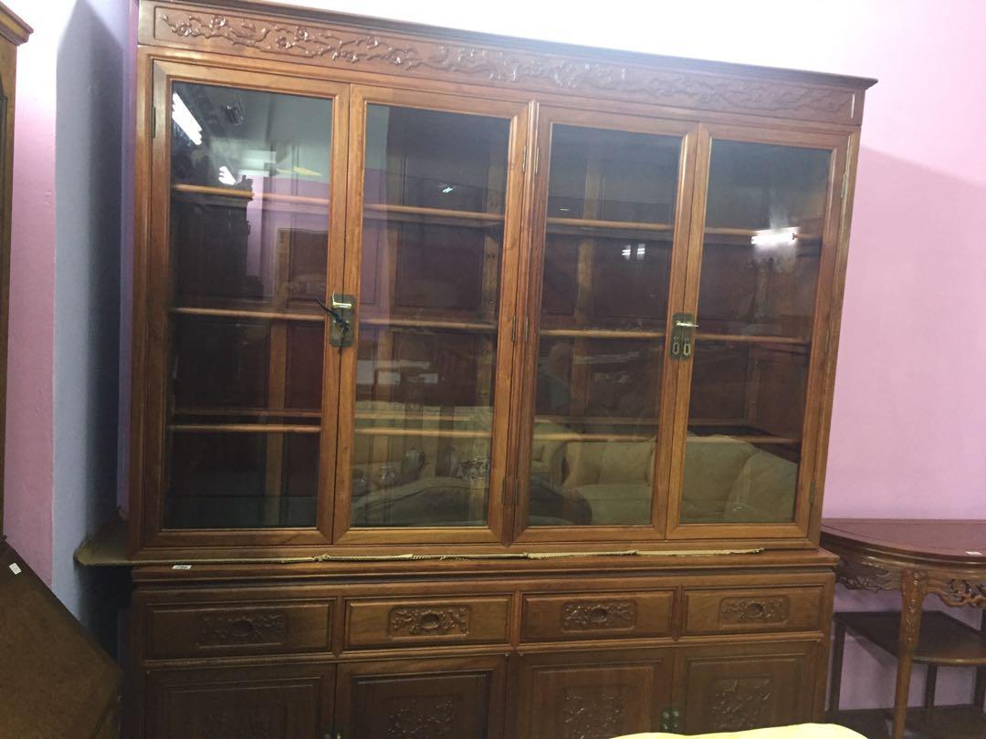 Wooden Display Cabinet Chinese New Year Deal Furniture Shelves Drawers On Carousell