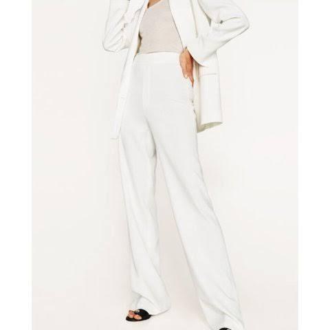 zara white trouser suit