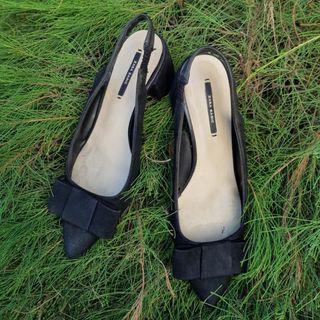 Zara Block Heels Black