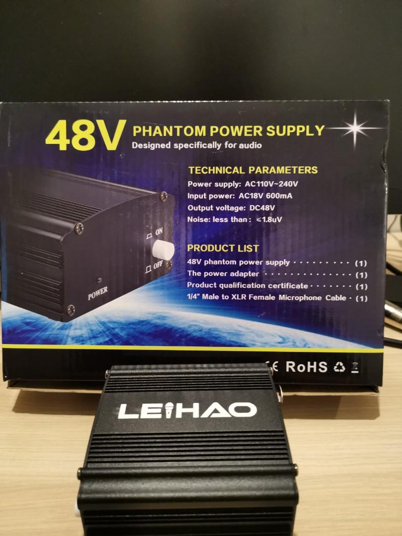 48v Phantom Power Supply for Condenser Mic, TV & Home Appliances, TV