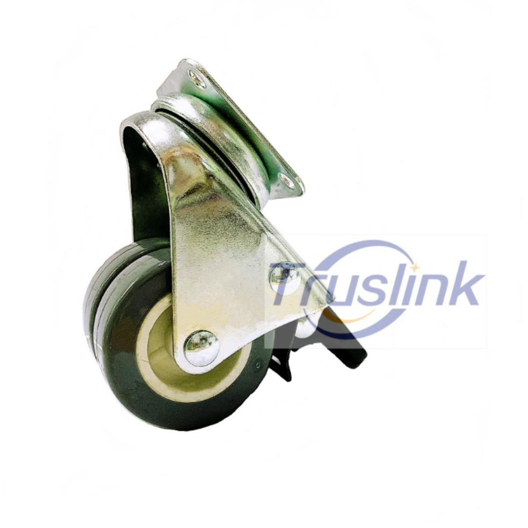 (4PCs) High Quality Movable Dual Wheels With Brakes/Locks Universal ...