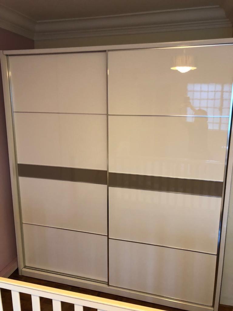 6 Feet Wardrobe Solid Wood With Sliding Door Furniture Shelves