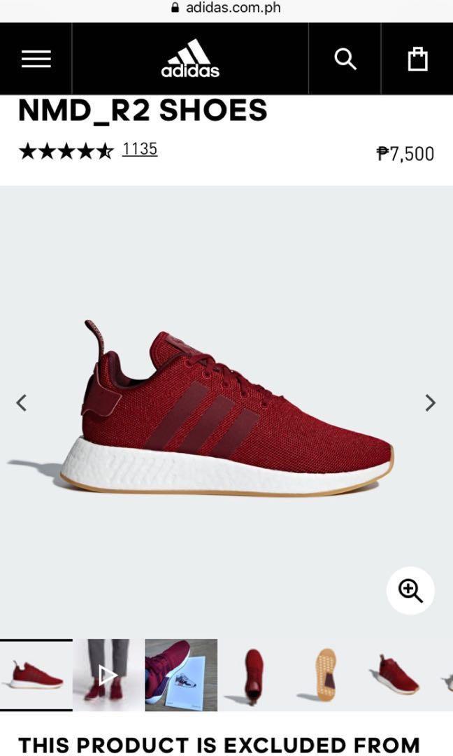 nmd r2 burgundy