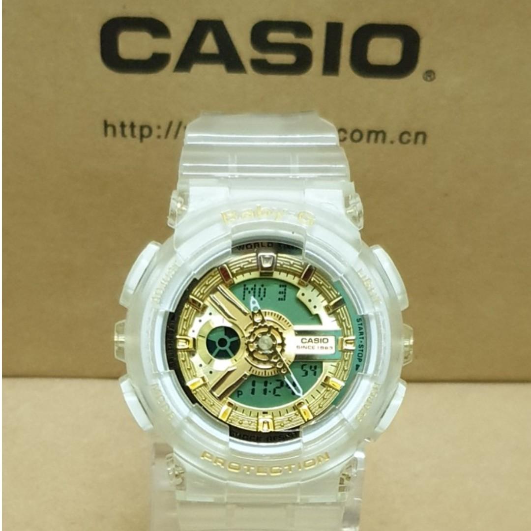 Baby G BA 135A Glacier Gold Skeleton Gold 35th Anniversary