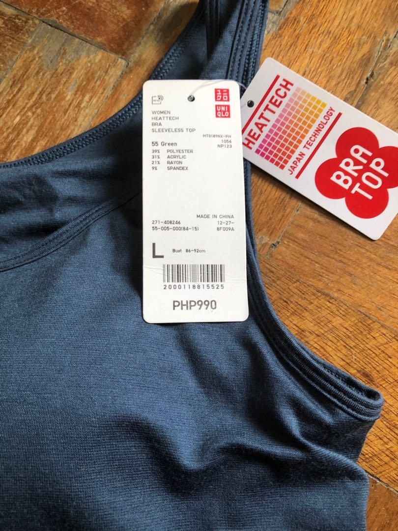 Brand New Auth Uniqlo Women Heattech Bra Sleeveless Top, Women's