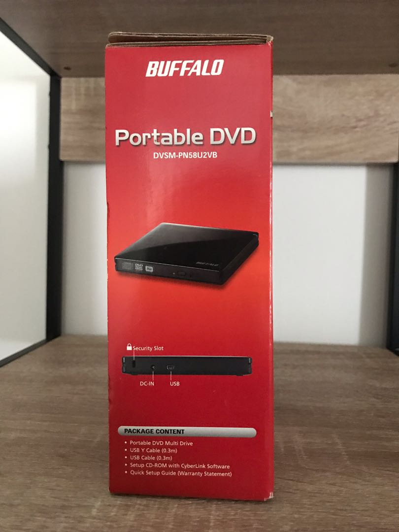 Buffalo Portable DVD Writer DVSMPT58U2VB, Computers & Tech, Parts