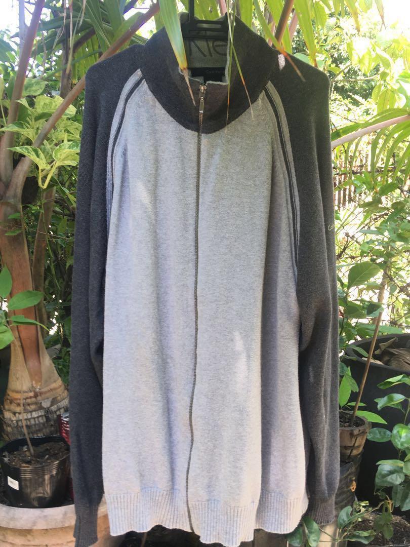 Calvin Klein Full Zip Sweater (Category: Coats, Jackets and Outerwear) located in Bacolod City. Submitted by llcoolbeans (Listing ID 225097797, Image 1). Description: AUTHENTIC. Bought in the US for $80. RFS: Decluttering our closet..