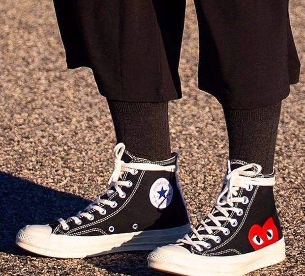 black high top cdg converse