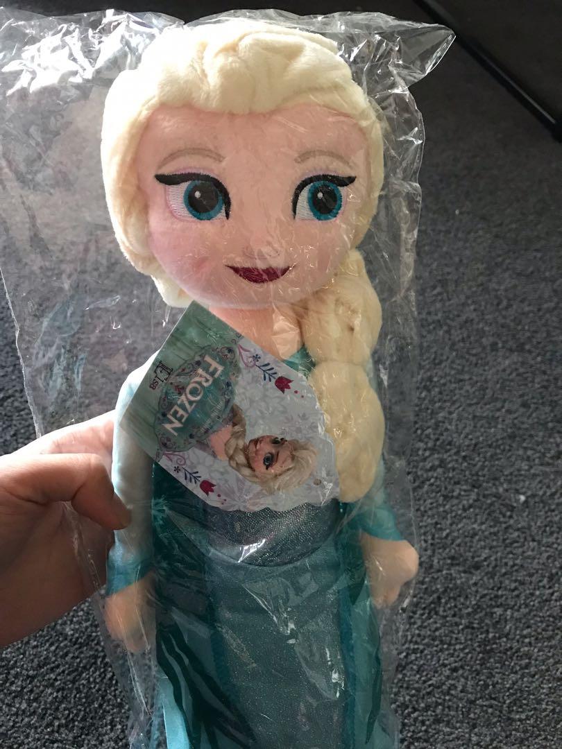 Large elsa plush doll shop
