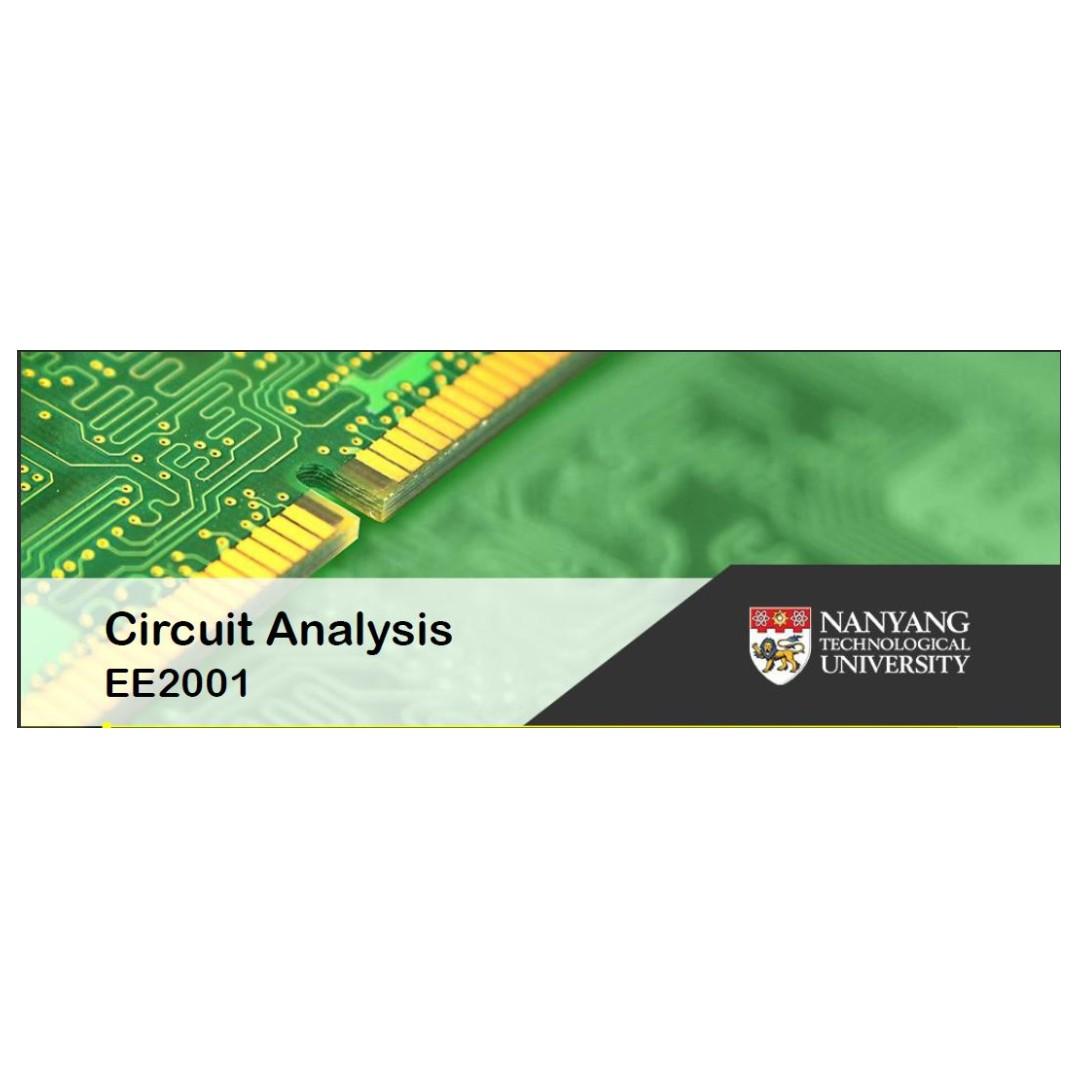 EE2001 Circuit Analysis NTU EEE Notes, Past Year Paper Solution ...