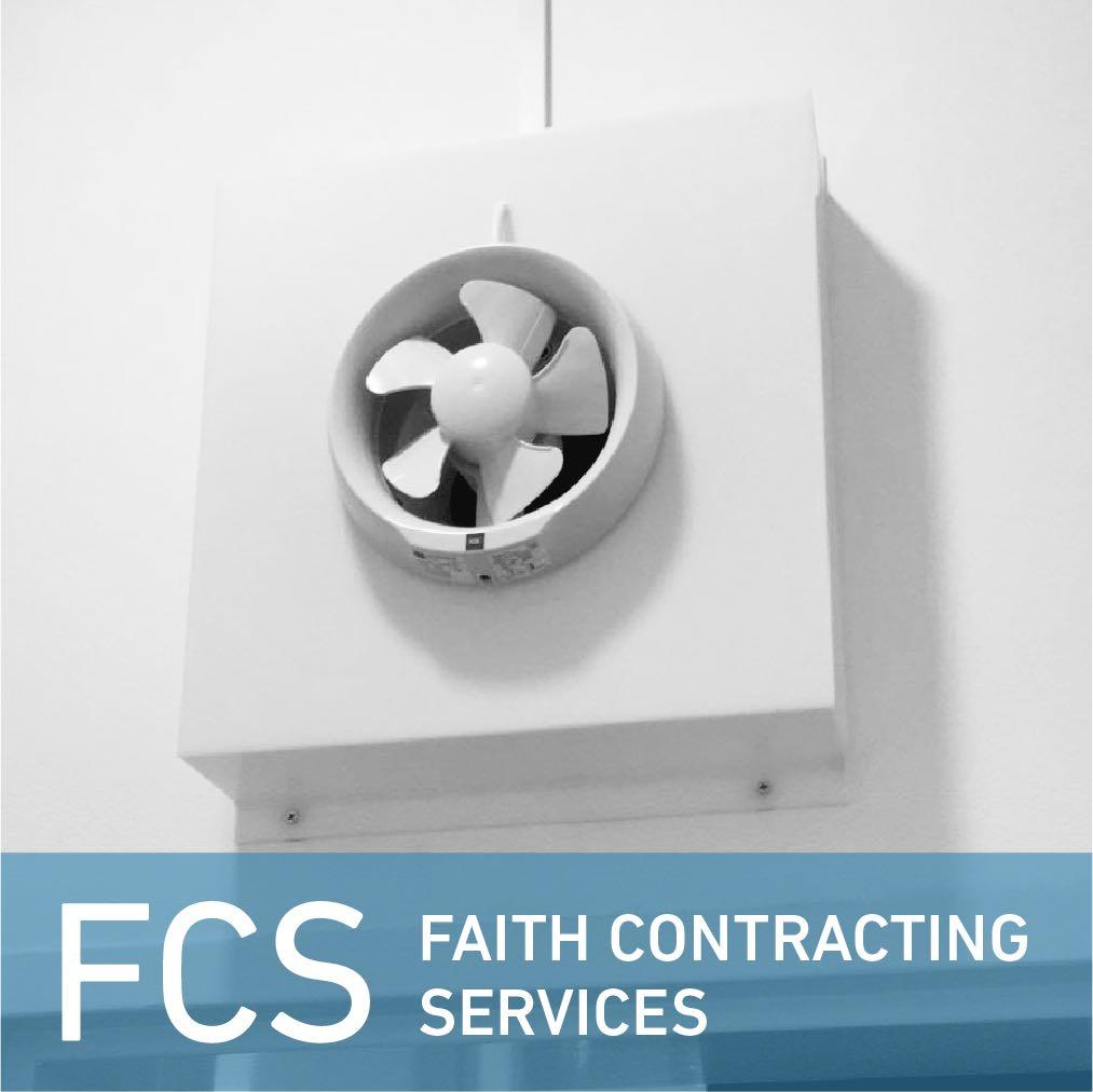 KDK Exhaust Fan + Installation for Bomb shelter (15WUD, Round