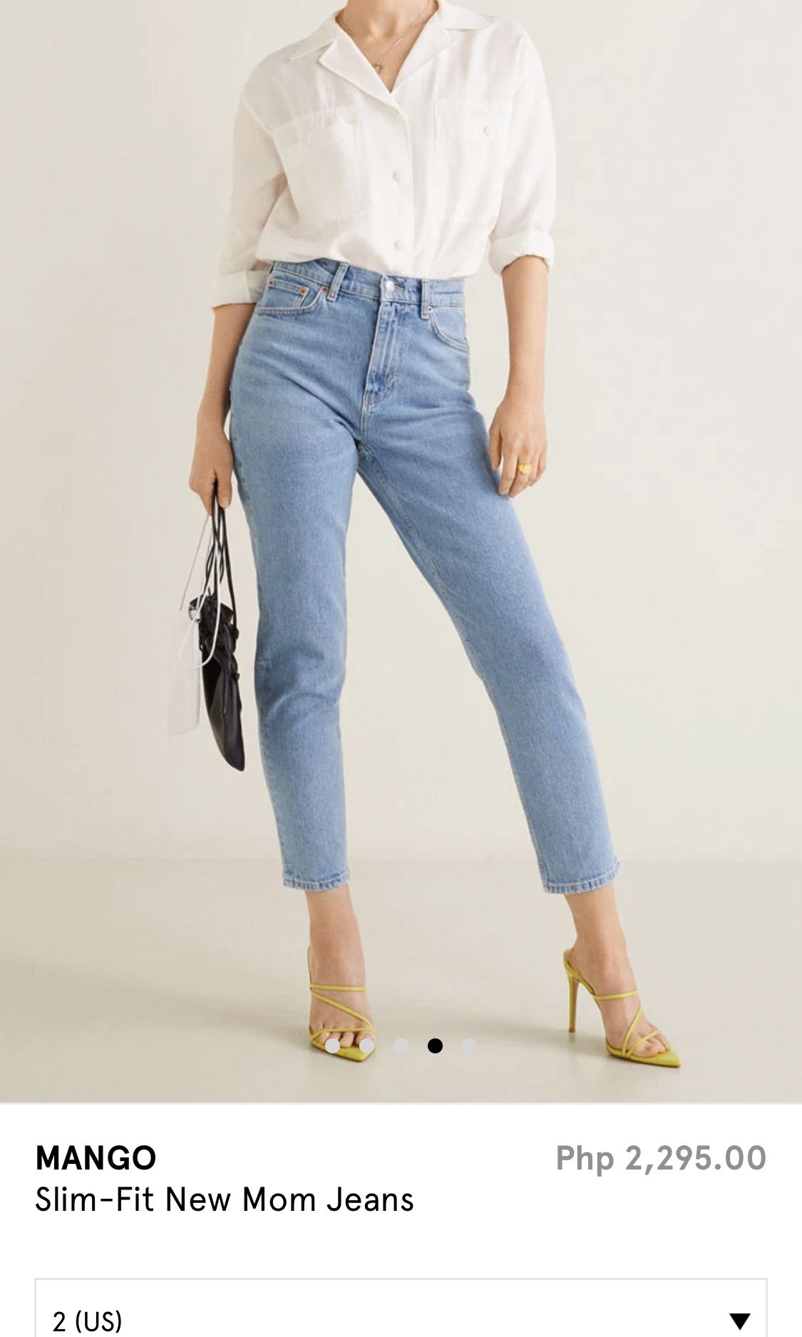 mango slim mom jeans