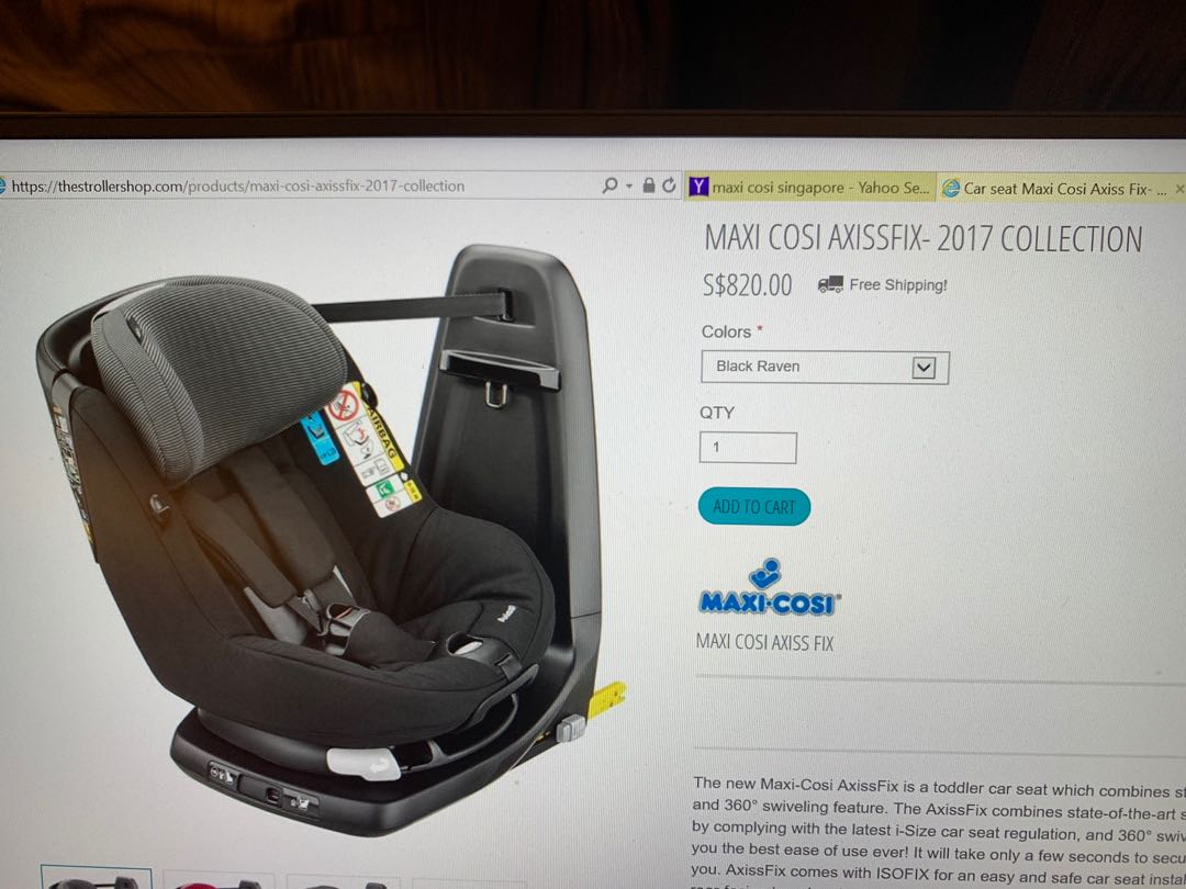 Maxi Cosi AXISSFIX convertible Car Seat Babies Kids Going Out