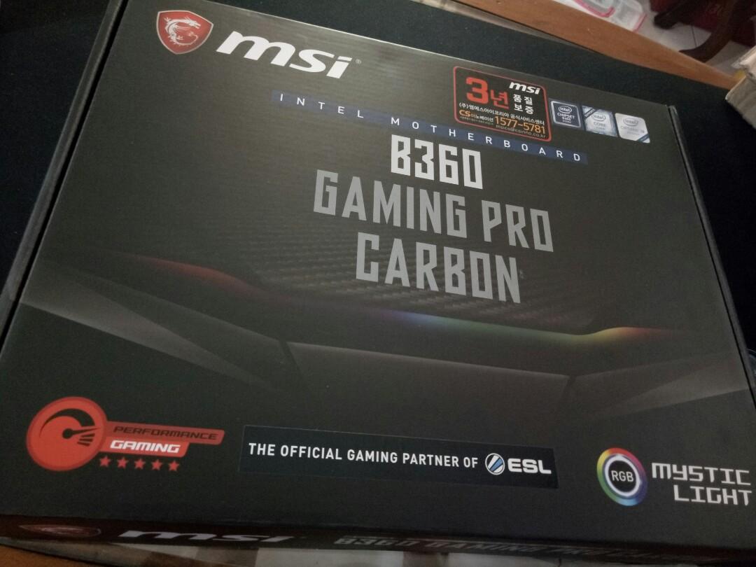 Msi B360 Gaming Pro Carbon Rush Electronics Computer Parts Accessories On Carousell