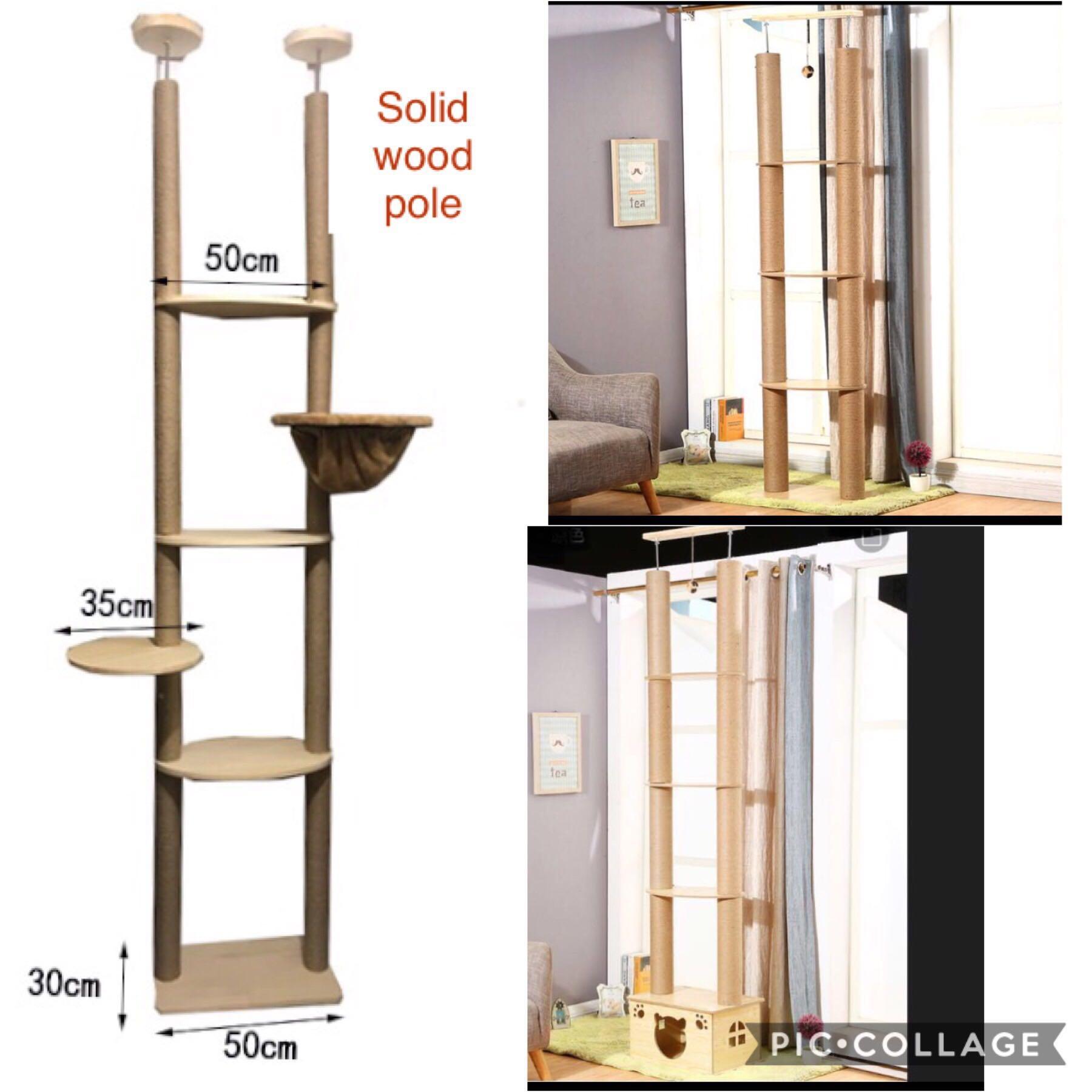 New No Drill Cat Condo Double Ceiling Cat Tree House