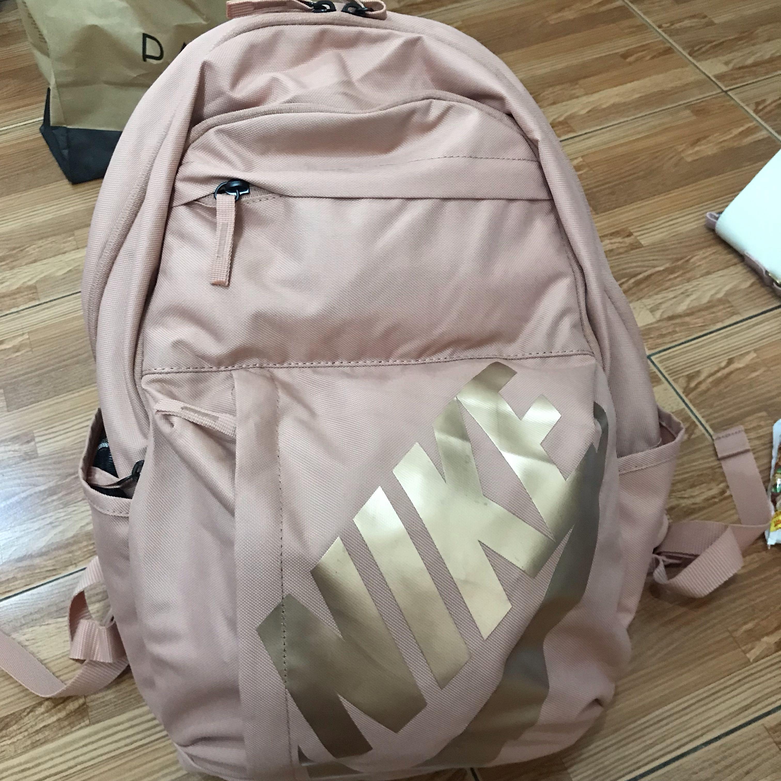 nike rose gold backpack