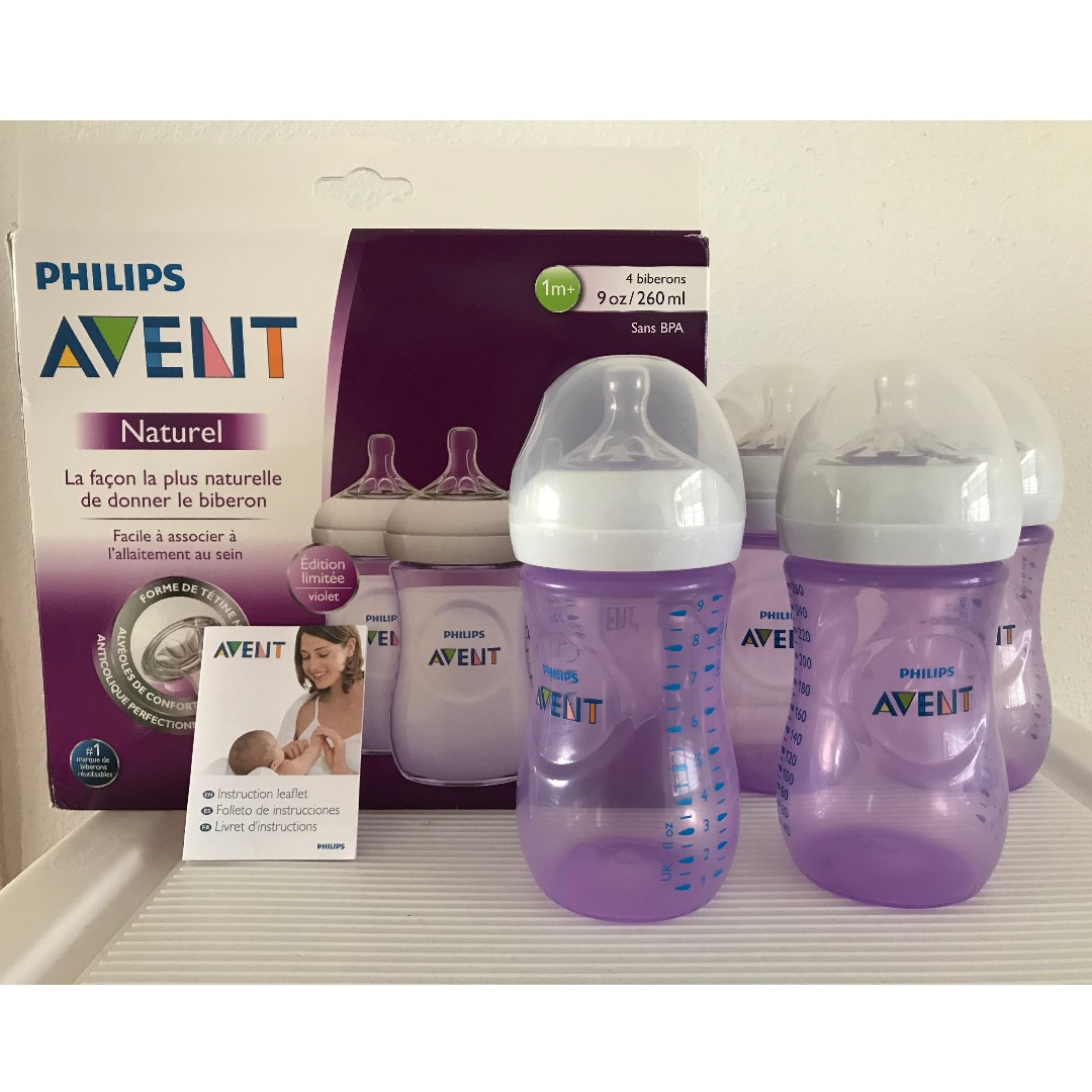 Philips avent hot sale purple bottles