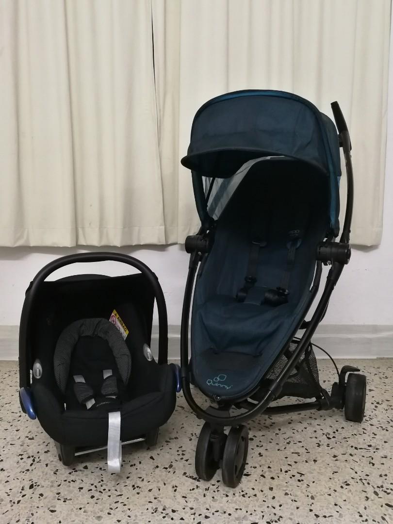 QUINNY ZAPP XTRA 2.0 DENIM BLUE IN BLACK FRAME Babies Kids