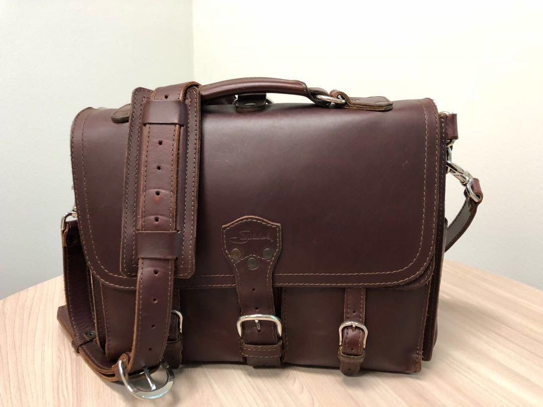 saddleback leather front pocket briefcase
