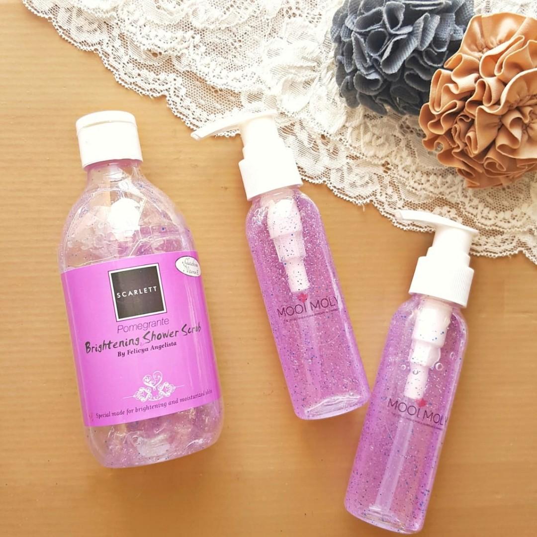 shower scrub pomegranate