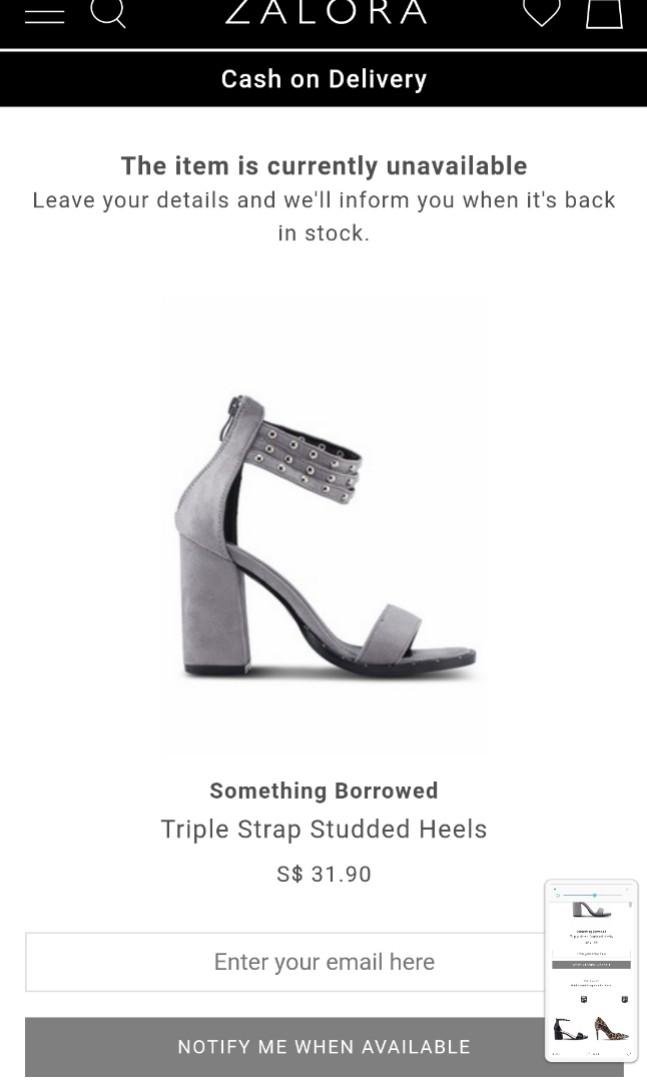 grey studded heels