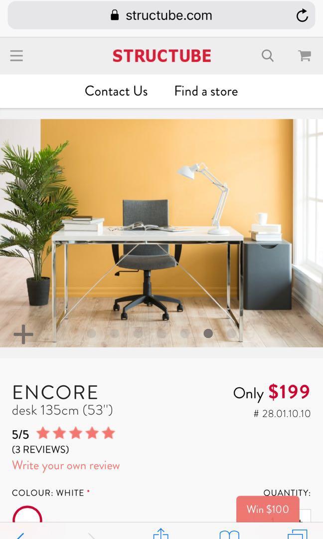Structube store desk white