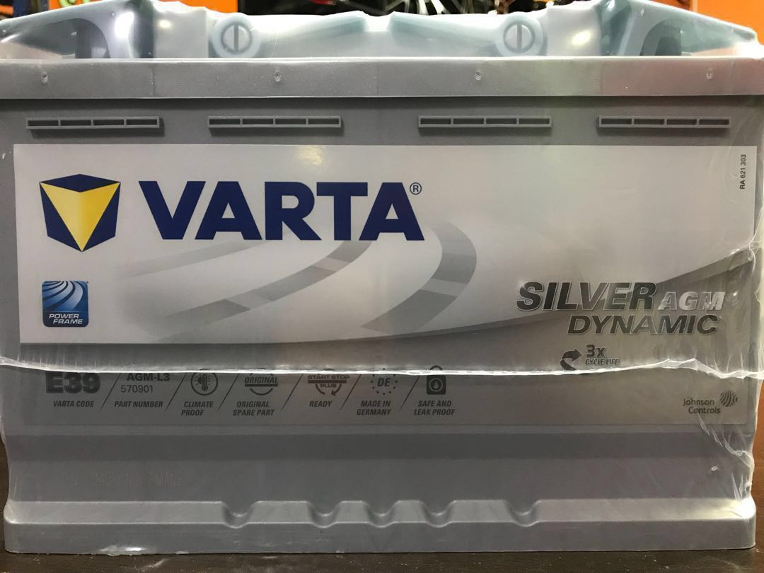 Varta Silver Dynamic AGM Battery, Car Accessories, Accessories on Carousell