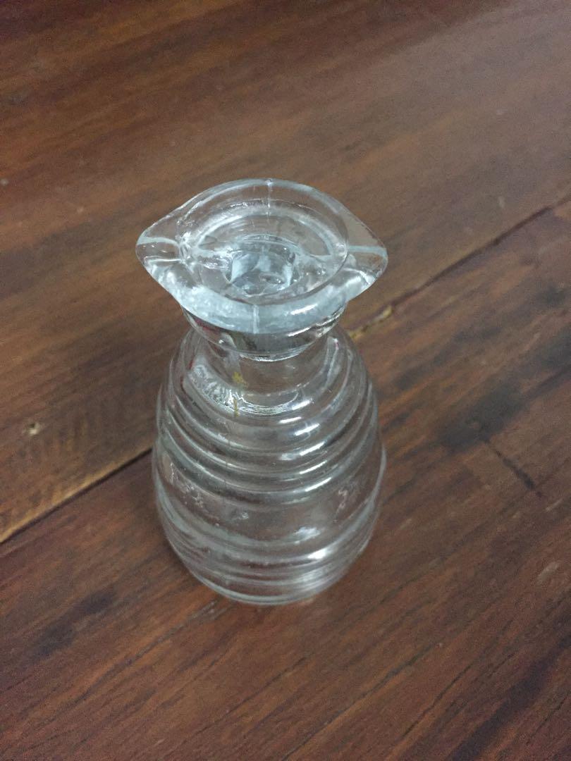 Vintage glass soy sauce bottle, Furniture & Home Living, Home Decor