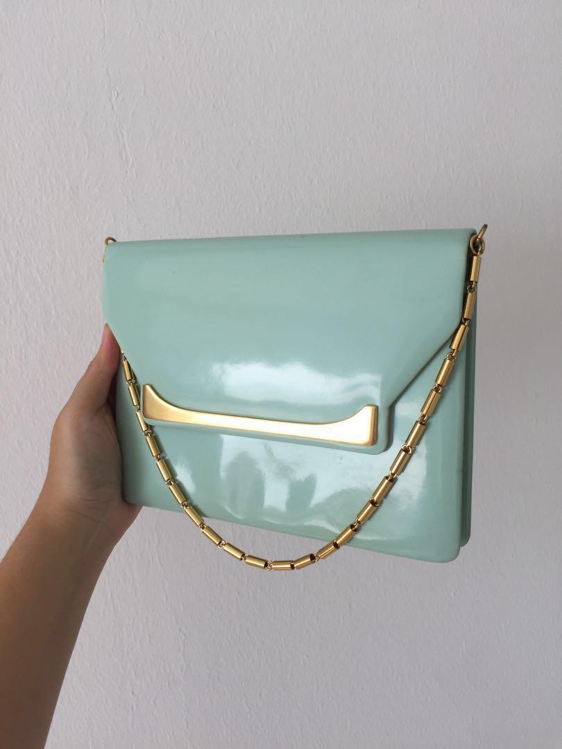 Mint clutch bag shop