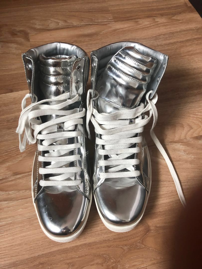 Zara silver boots, Men's Fashion, Footwear, Boots on Carousell