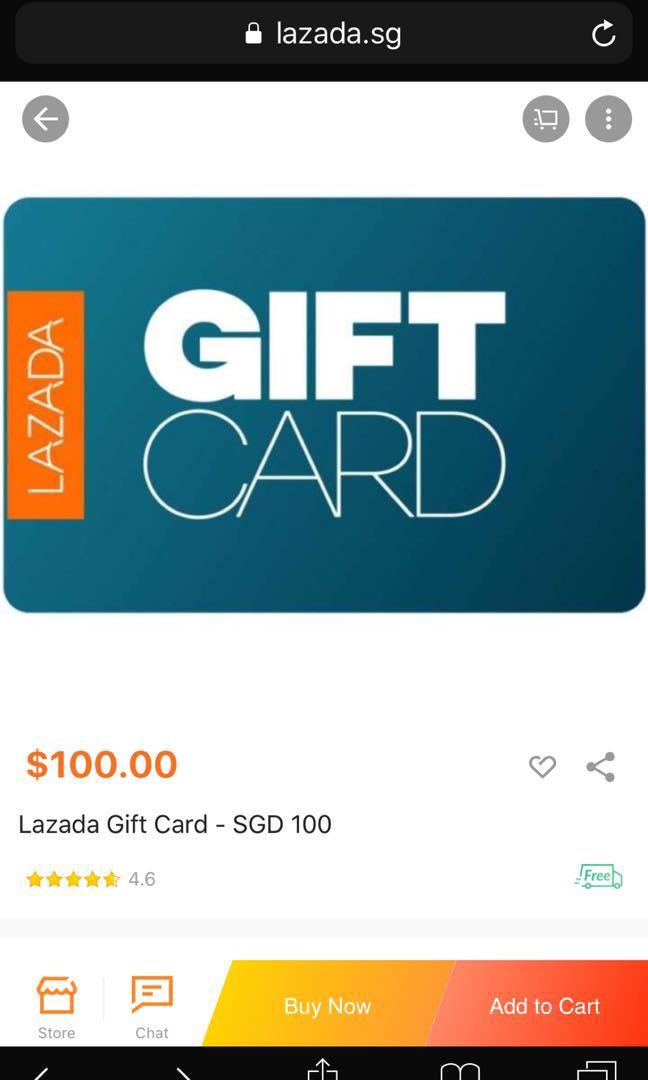 10 Off Lazada Gift Card 100 Value X 10 Entertainment Gift Cards Vouchers On Carousell