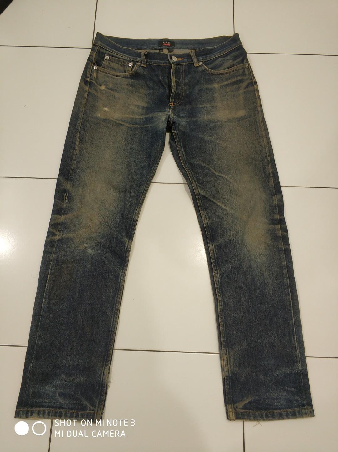 A.P.C X Supreme Selvedge Jeans Men s Fashion Bottoms Jeans on