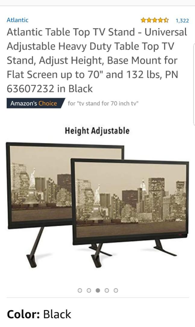 Atlantic adjustable table top on sale tv stand 63607232