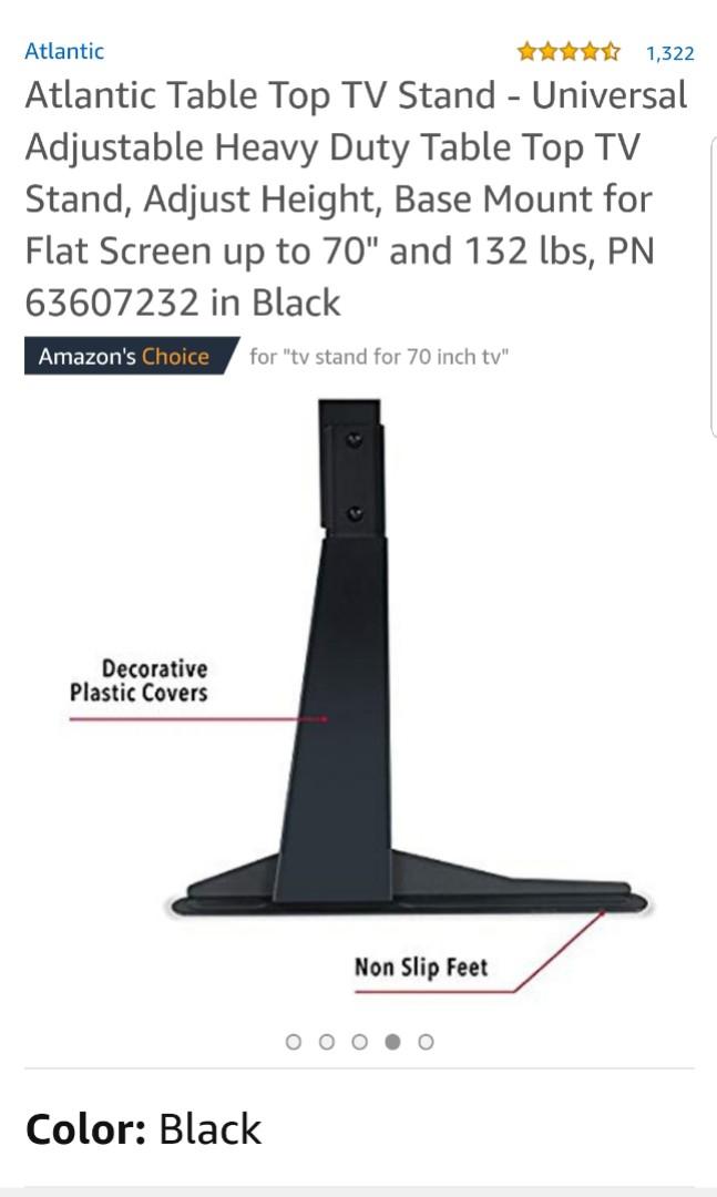 Atlantic adjustable table top tv stand 63607232 sales