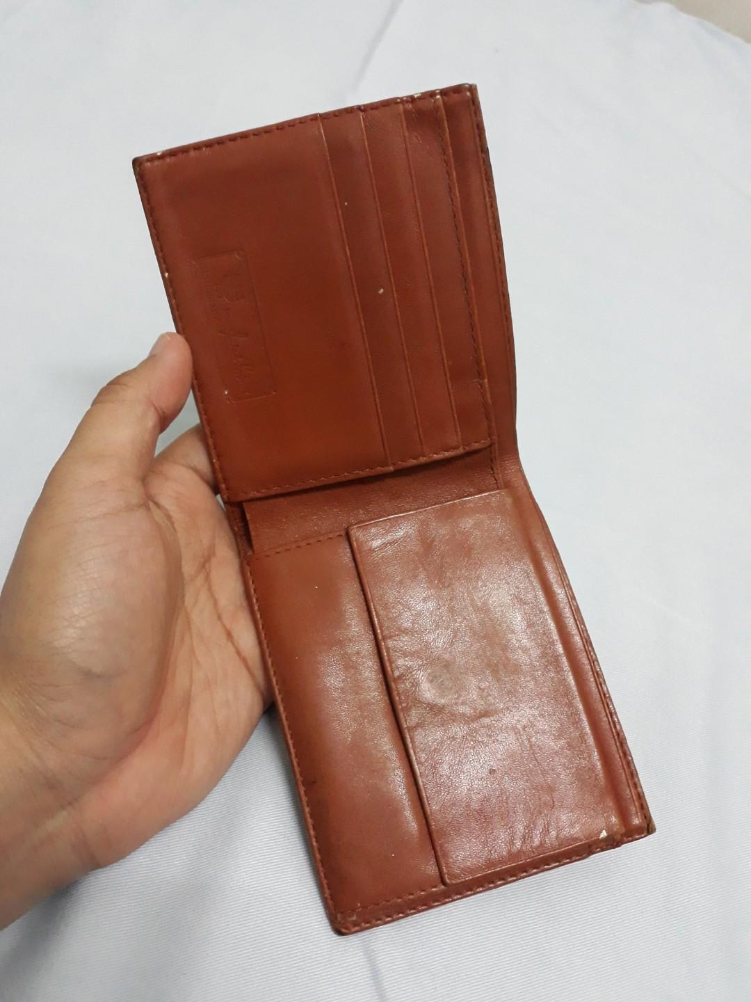 Authenticated Used MCM Men's Bi-Fold Wallet MXSAAVI01C001 PVC Visetos  Pattern (Cognac)