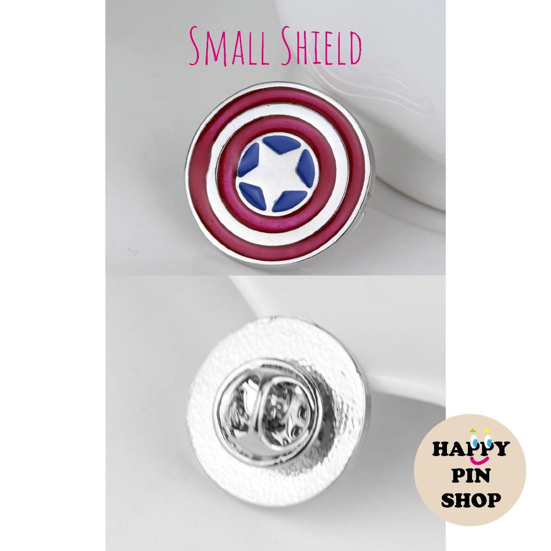 Captain America Shield Enamel Pins, Collar Lapel Pin - Big, Small ...