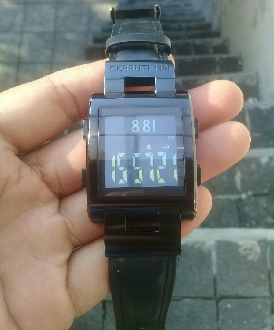 Cerruti 1881 Digital Watch LCD Sapphire Men s AUTHENTIC
