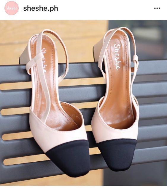 Chanel Color Block Heel Slingback Inspired, Women's Fashion, Footwear,  Flats & Sandals on Carousell