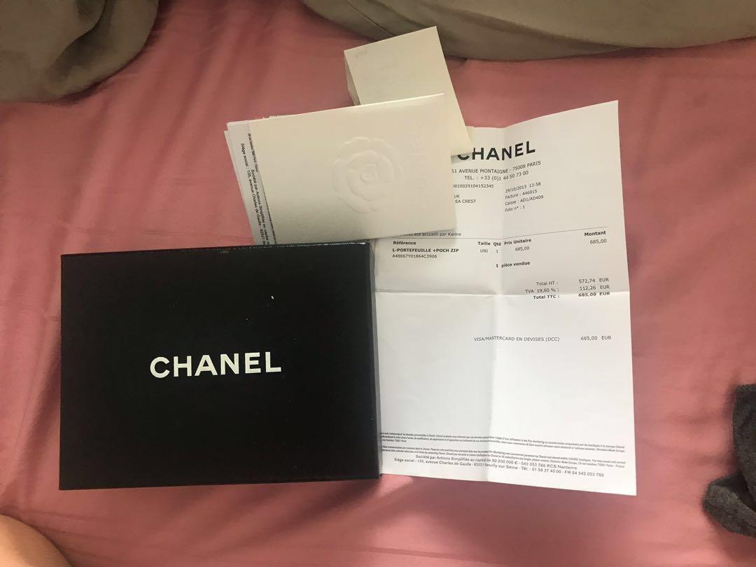Authentic 2025 chanel receipt
