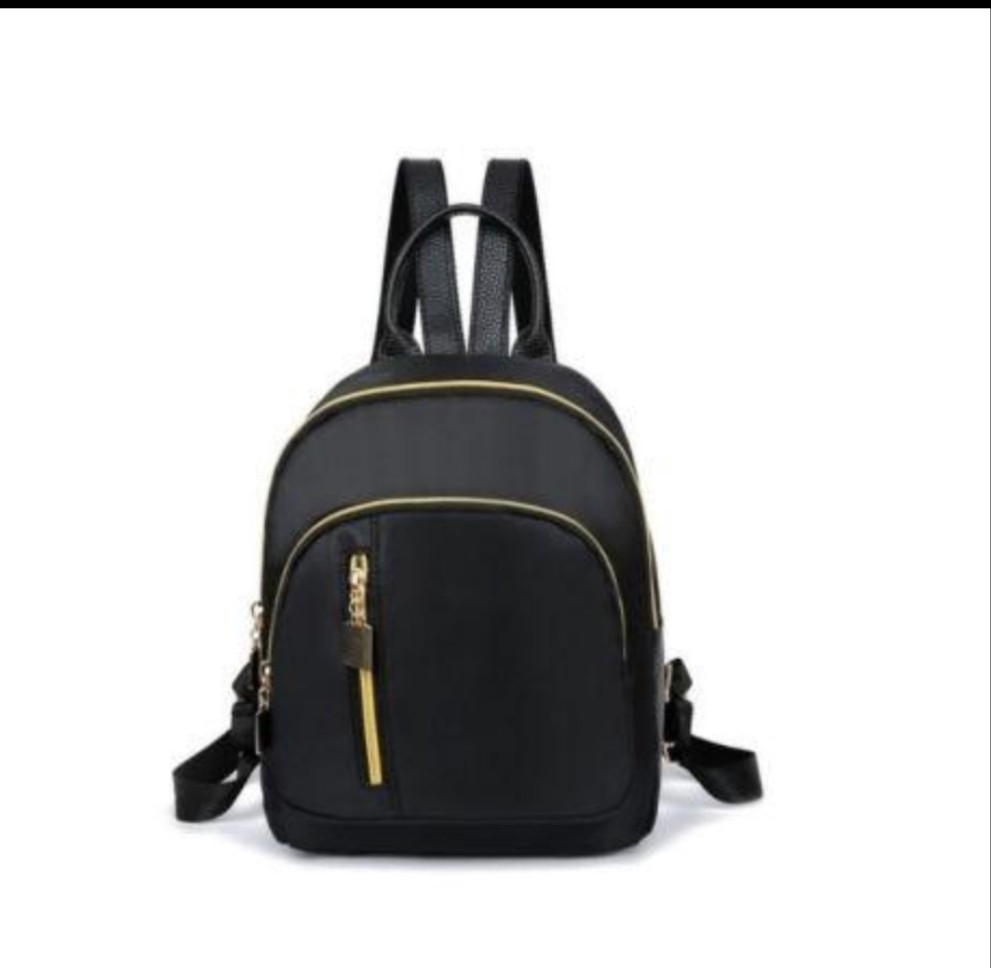 black nylon mini backpack