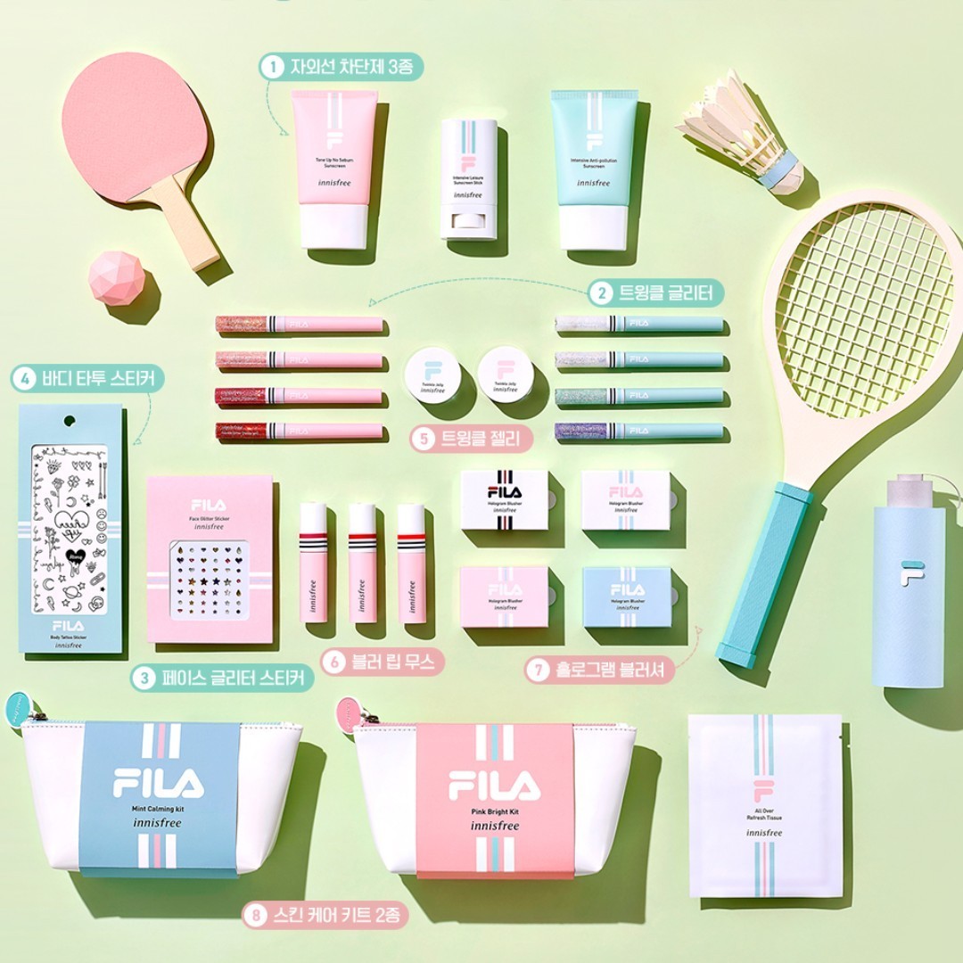 FILA X INNISFREE cosmetics collection Beauty Personal Care